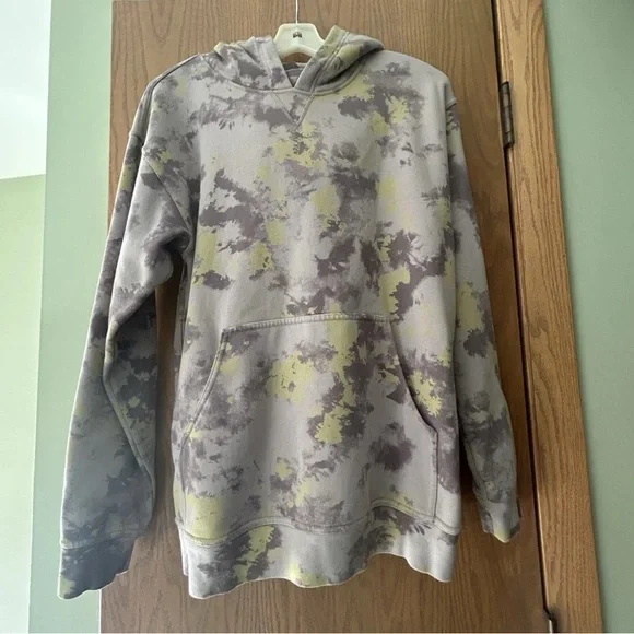 lululemon athletica Gray and Yellow Tie-Dye Hoodie - Picture 1 of 9
